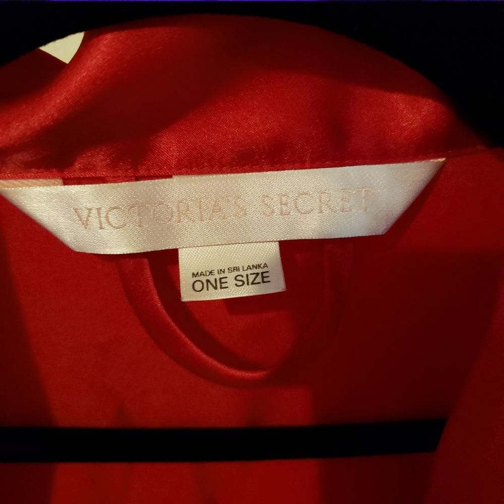 Victoria's Secret Red Satin Robe OS - Picture 2 of 8